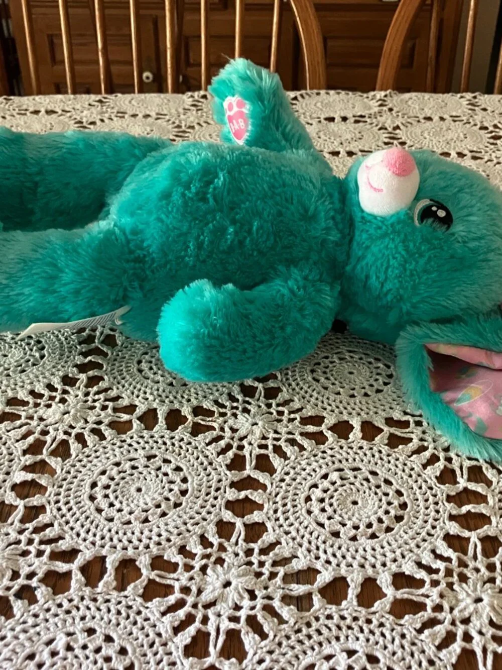 Build-A-Bear BAB 16” Plush Beach Bunny Teal Rabbit w/ Long Floppy Ears